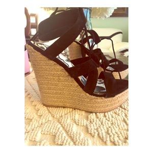 Lace up wedges new with tags 7.5